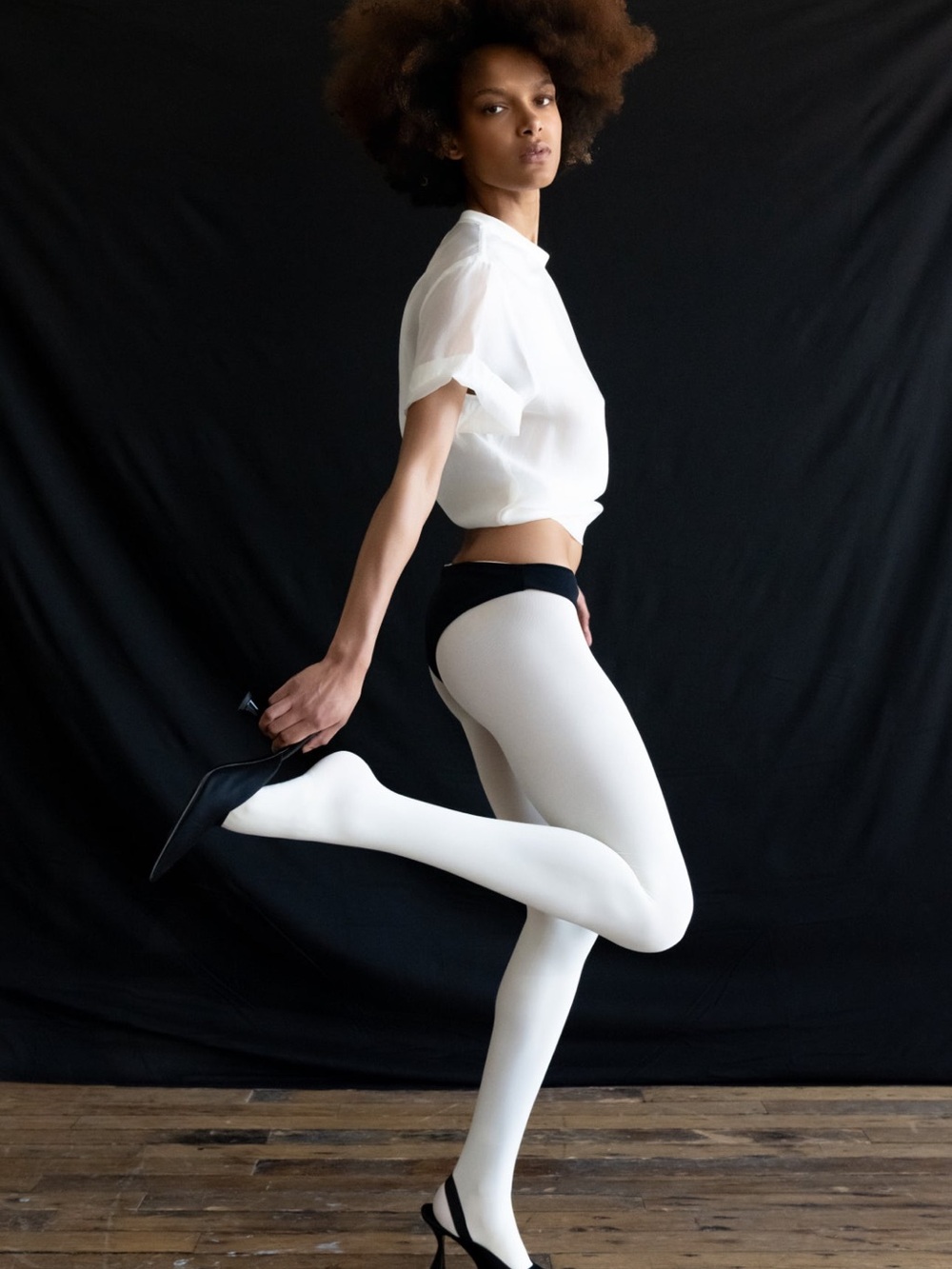 New🌟Free People-Swedish Stockings -OLIVIA PREMIUM TIGHTS-Ivory
